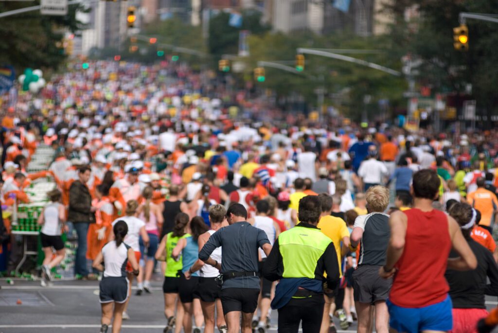 Thousands of runners take part in the New York City Marathon each year.