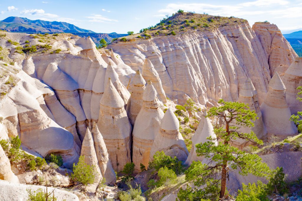 View of Kasha-Katuwe Tent Rocks National Monument, New Mexico.