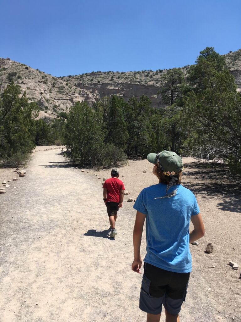 The trail is fairly wide and level approaching the slot canyon.